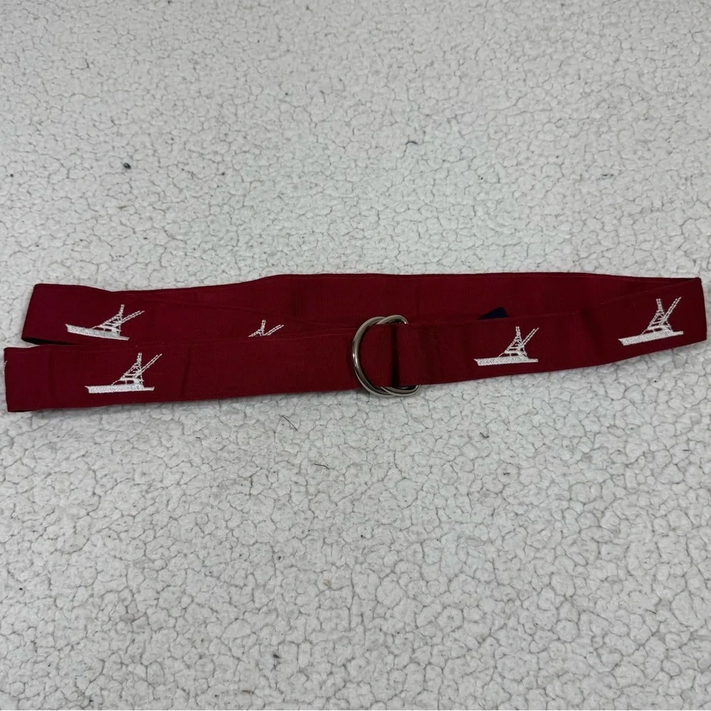 Vineyard Vines Boys XL Ribbon Red Belt Golf Boats Nautical 49